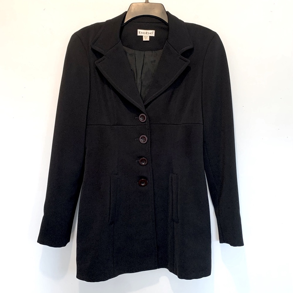 Vintage Bebe Longline Black Blazer Jacket